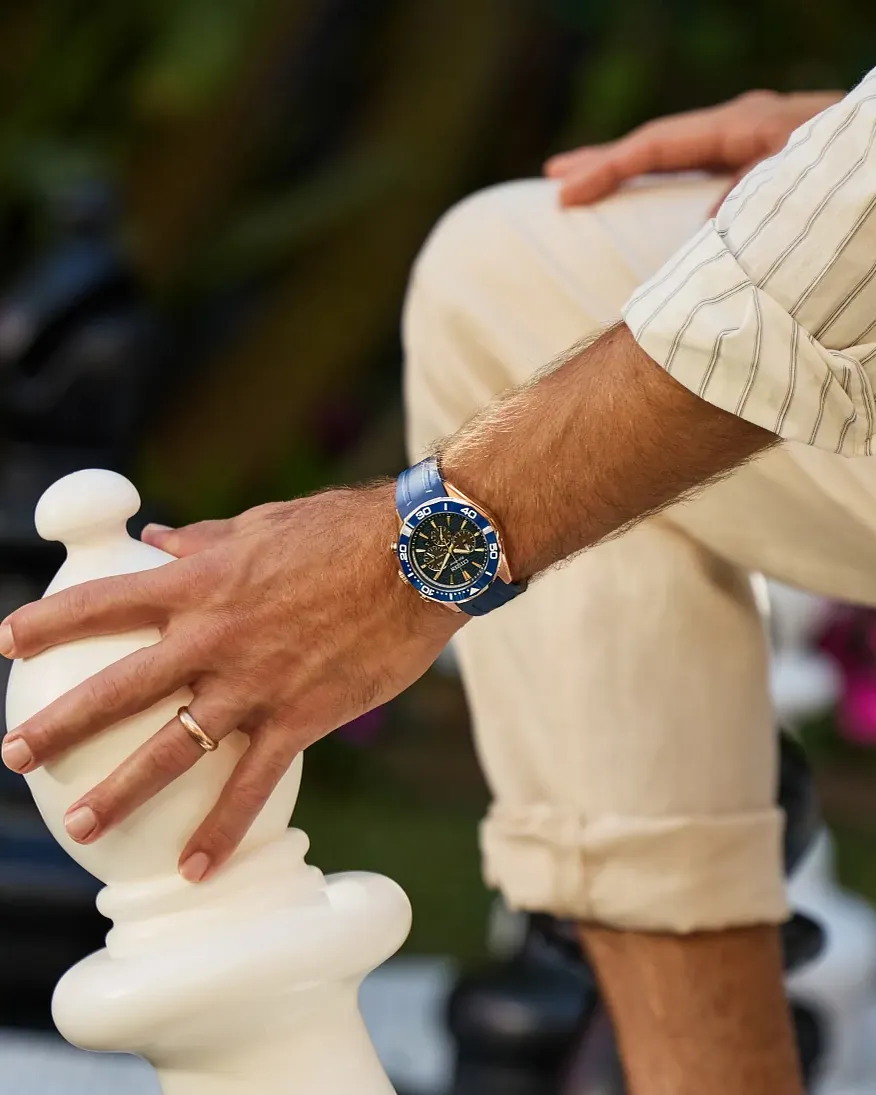 Endeavor Chrono Blue Dial Polyurethane Strap CA4733-00L | CITIZEN